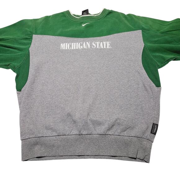 Nike Team Michigan State Spartans Crewneck Sweatshirt Men's Small Center Swoosh - Picture 3 of 8